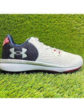 Under Armour Glyde‎ 2.0 Womens Size 7.5 White Navy Red Running Softball Cleats